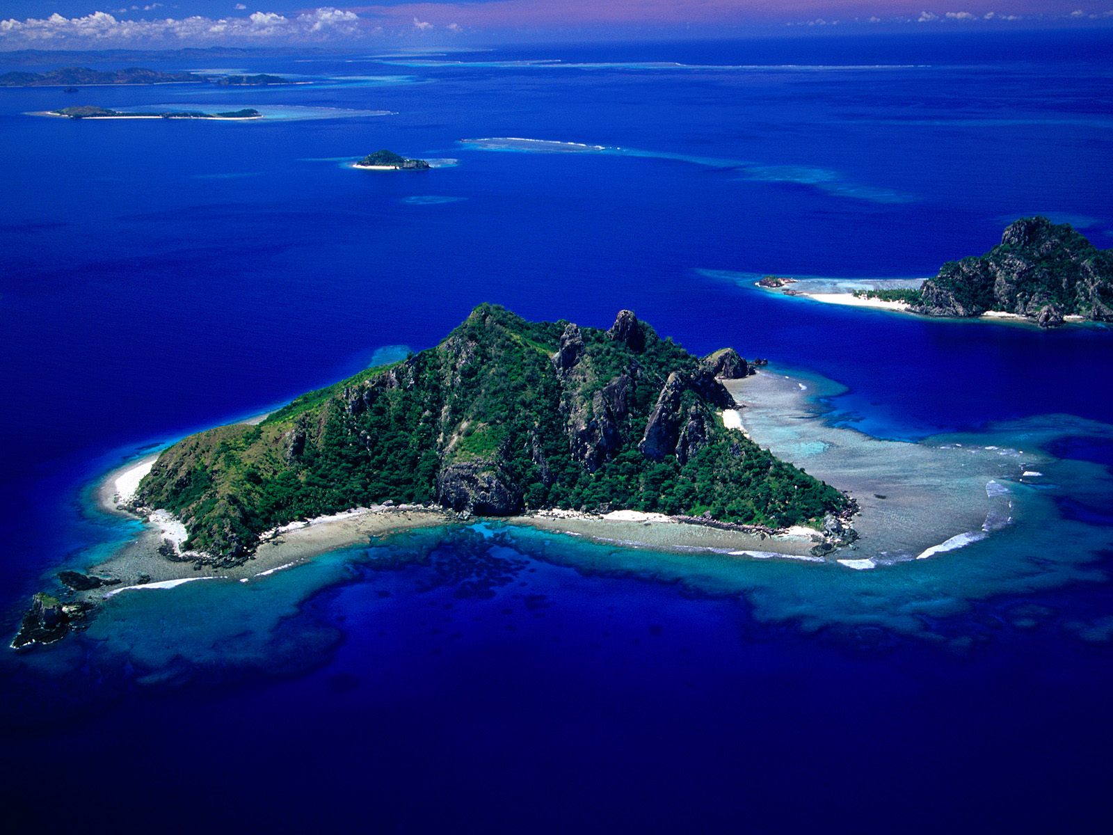 Beautiful Monu Island Fiji Nature Aerial Photography HD Wallpaper