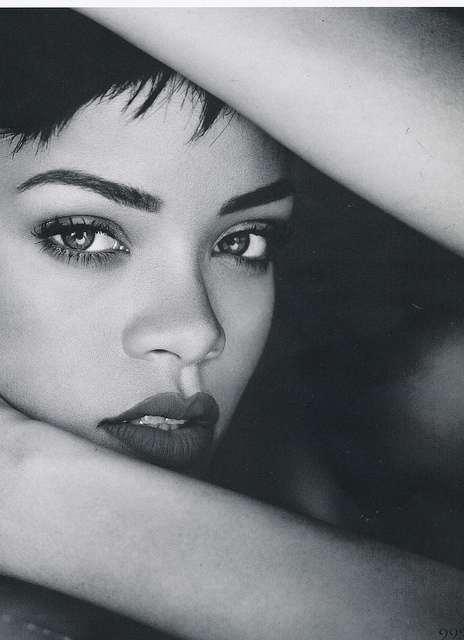 Rihanna WIth Black And White Photo And Picture Sharing Free Download