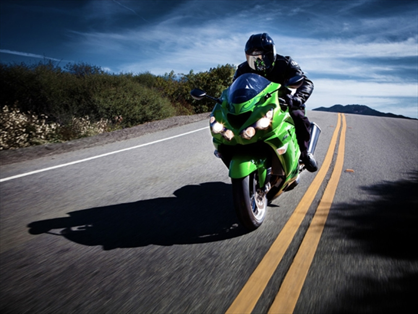 Sport Rider Kawasaki ZX 14R Full HD Wallpaper Picture Photo