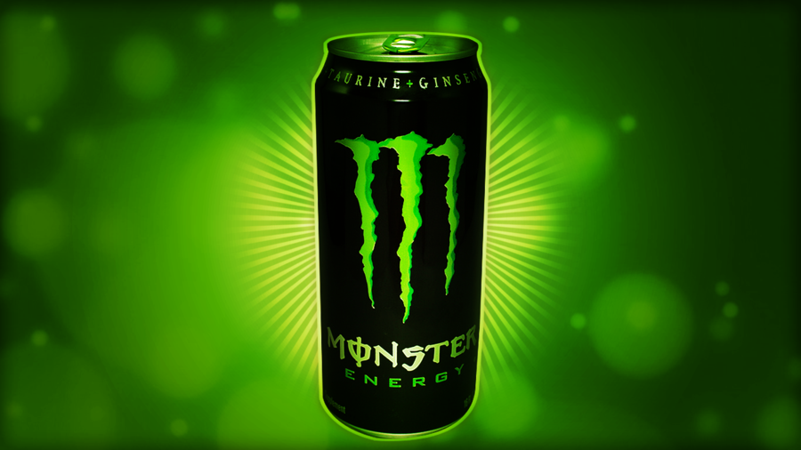 Monster Energy Black Tin And Green Background HD Wallpaper