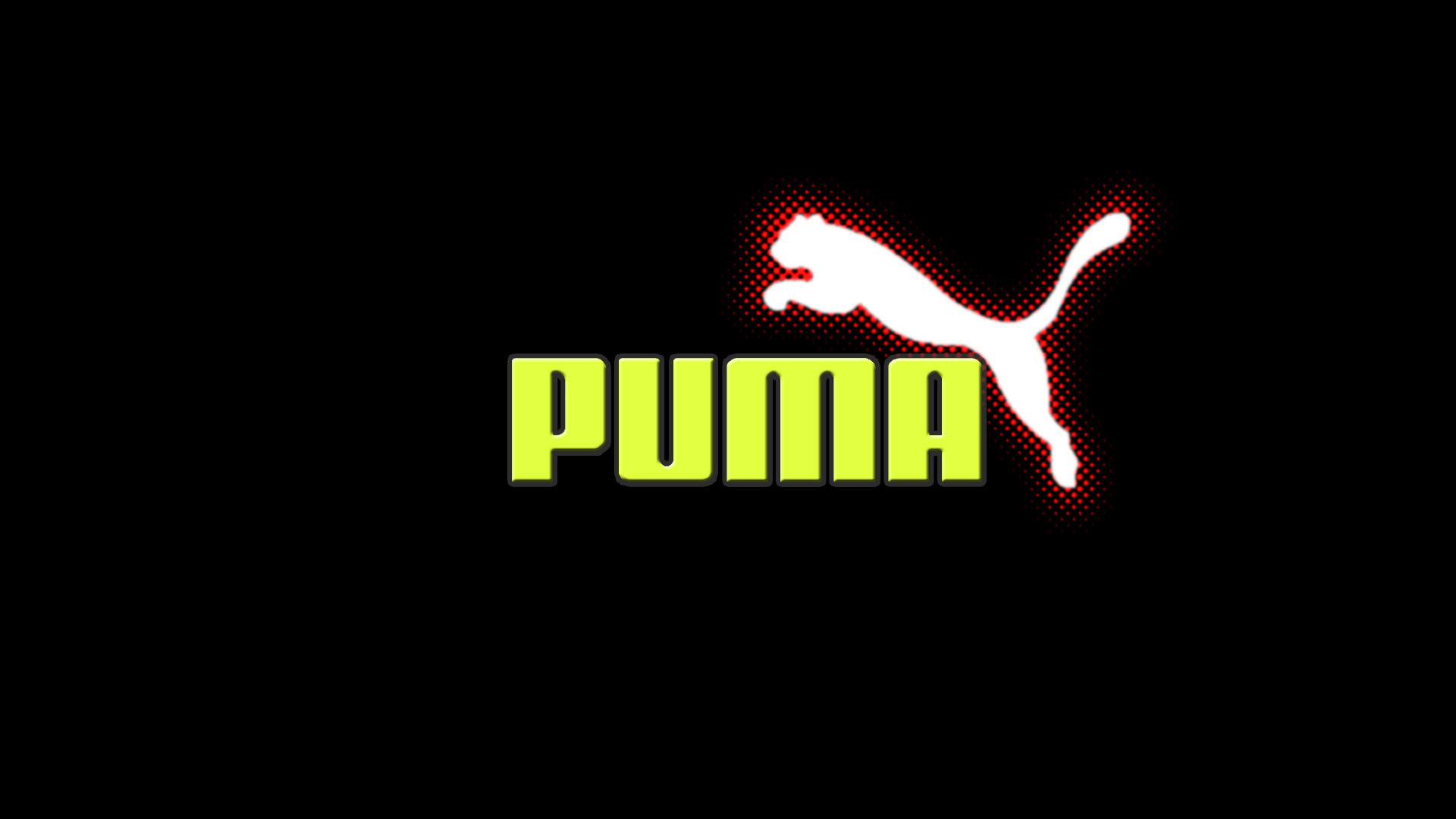 Puma With Yellow Font And White Logo HD Wallpaper Image Picture