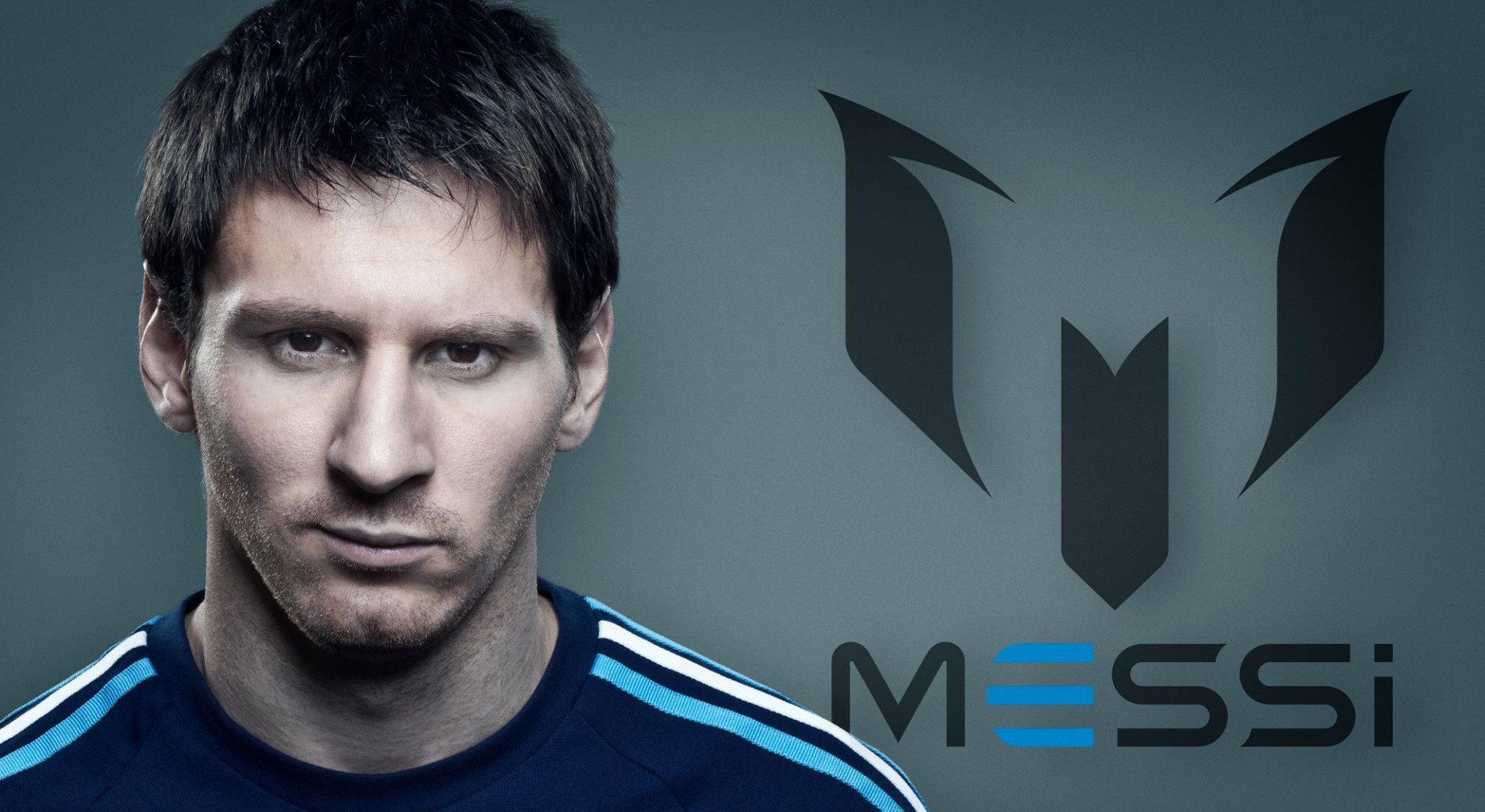 Logo And Font Lionel Messi Photo Wallpaper Free