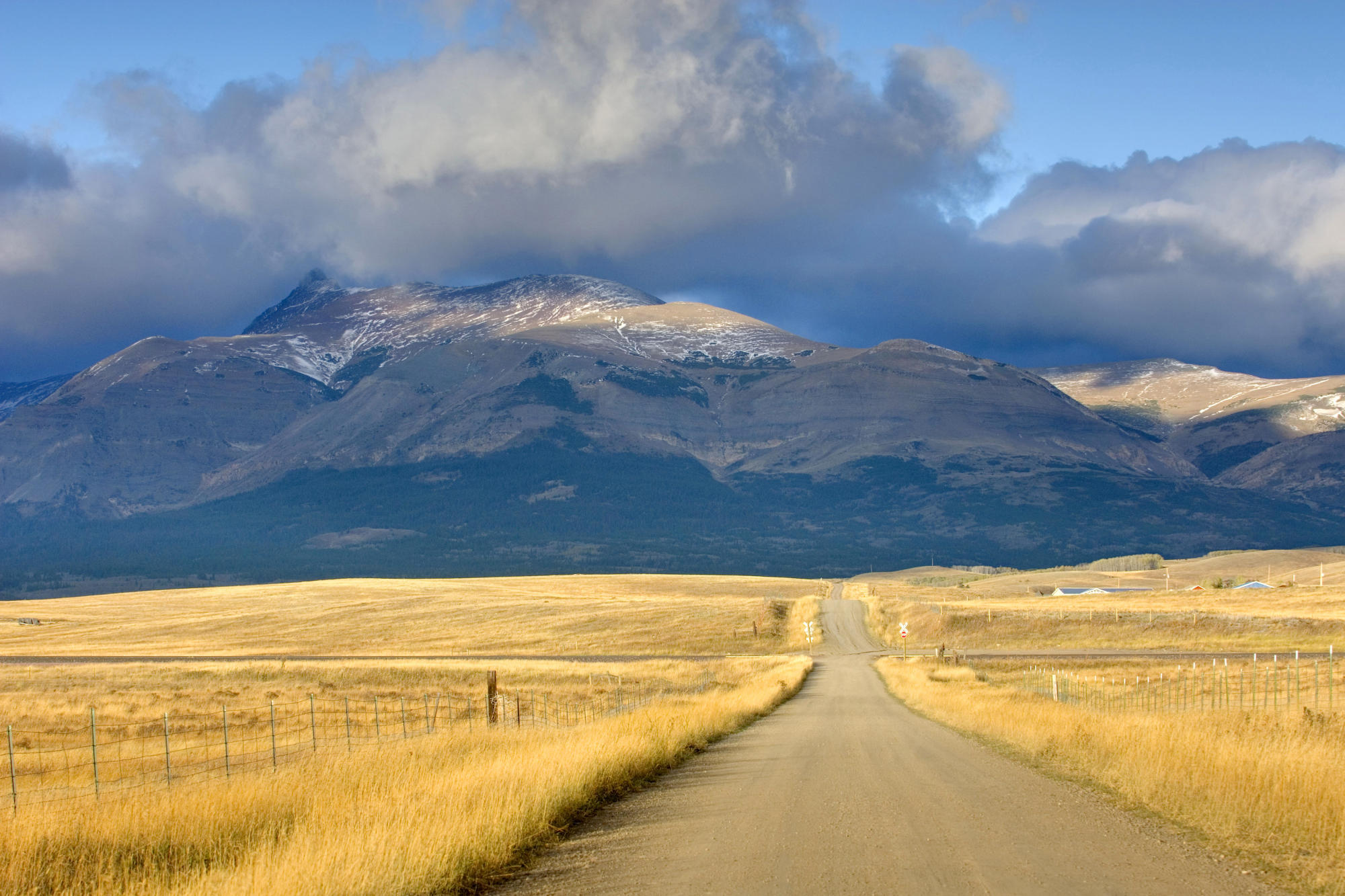 Photography Road On The Montana Plains Near Glacier National Park
