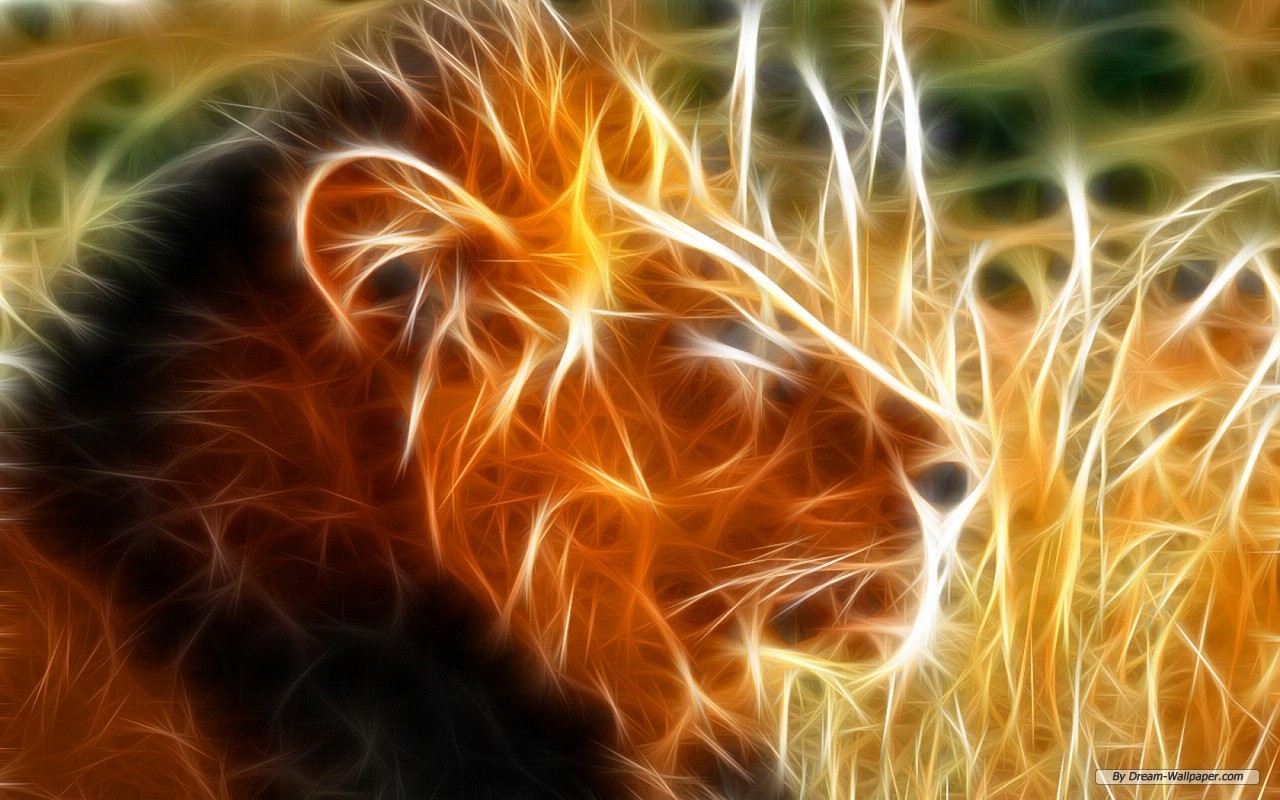 Free Art 3D Lion King Animal Wallpaper Background