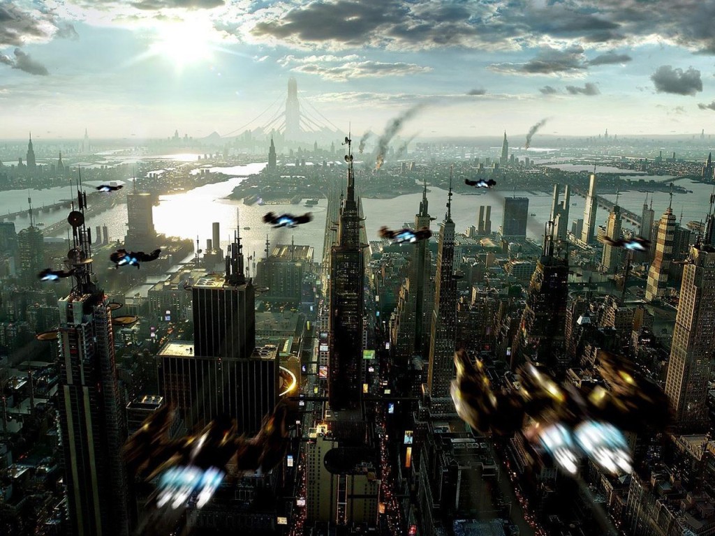 Free Download 3D Wallpapers Future City From Above