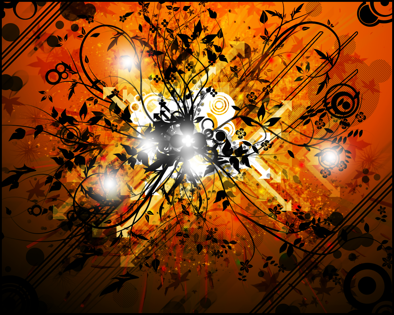 Orange Black Abstract Vector High Quality Wallpapers Image
