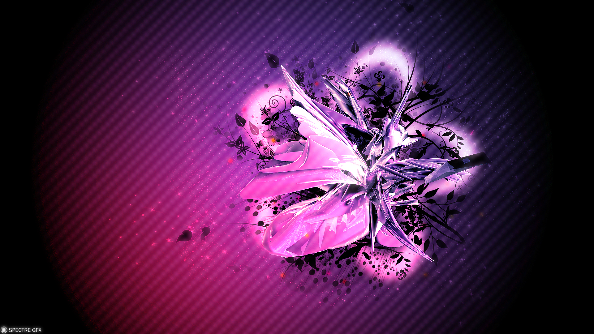 You Are Viewing The Best 3D Abstract Black Purple Wallpaper Named