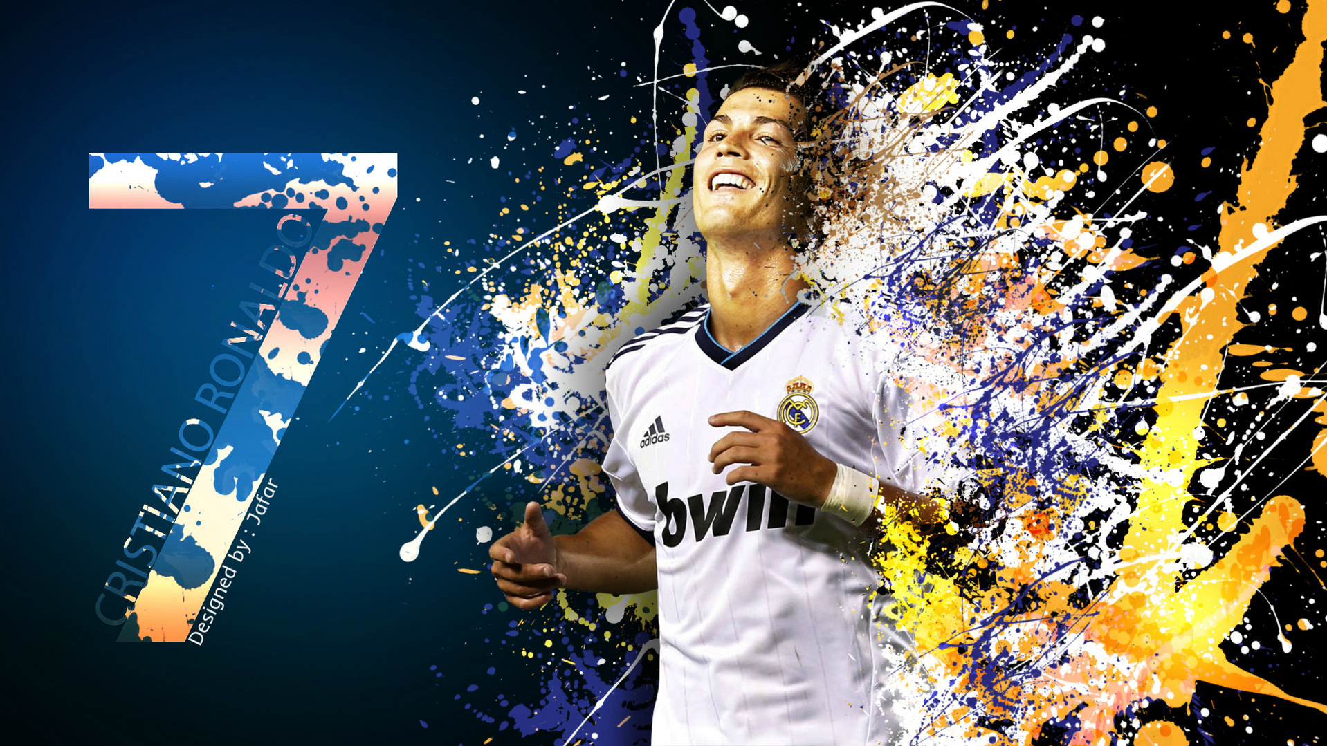 Free Download Cristiano Ronaldo Number Seven Wallpaper Image