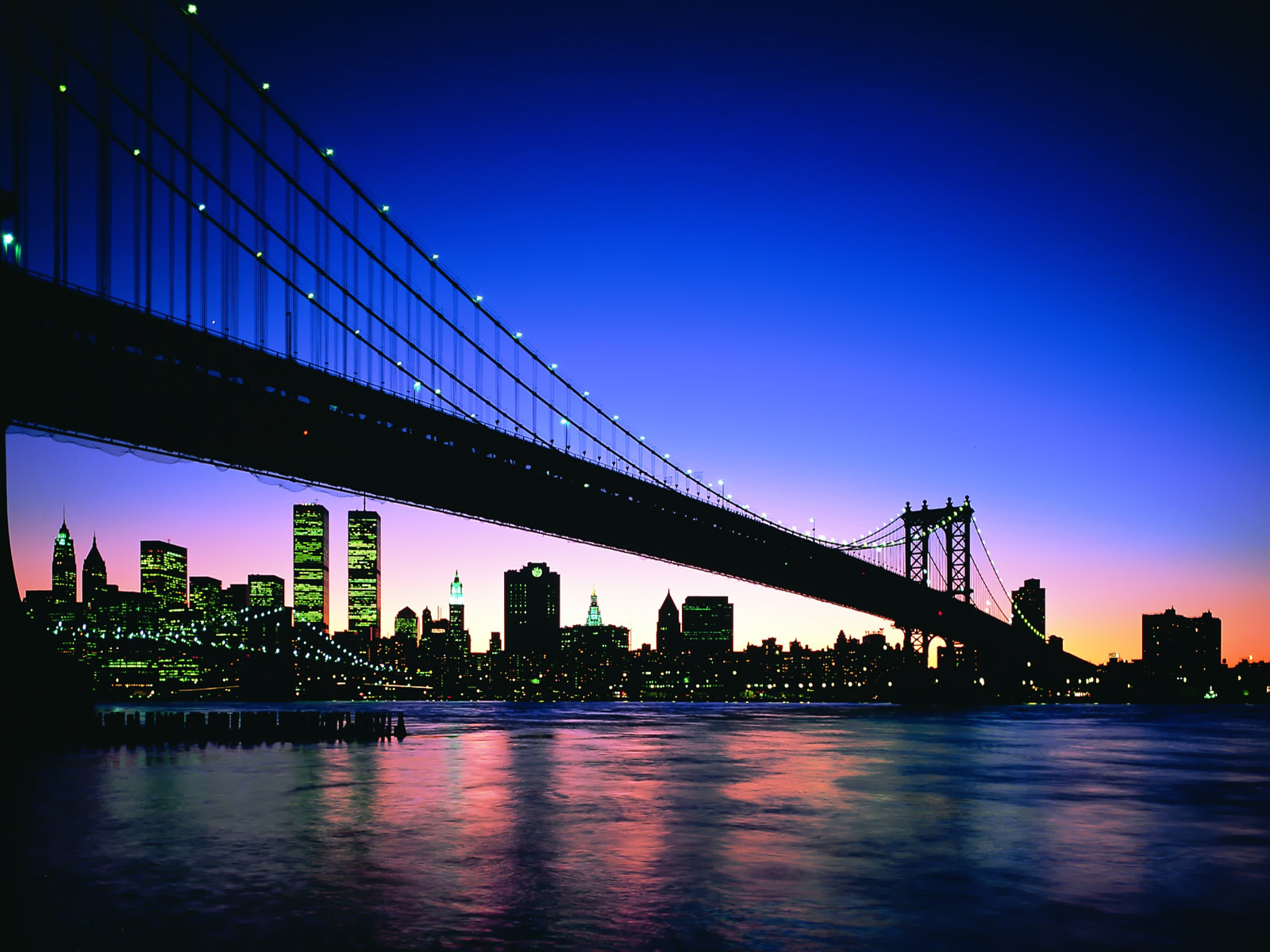 Amazing City Night Bridge Scene Photography Picture Desktop HD Wallpaper