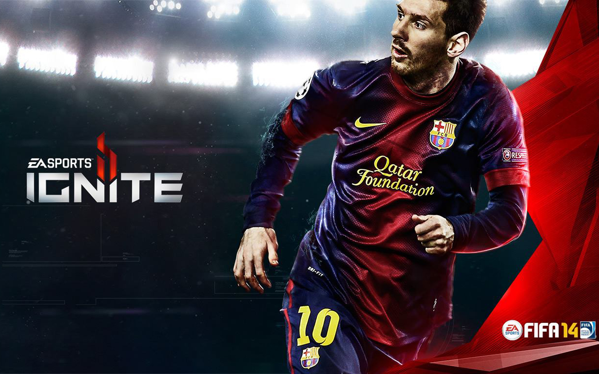 Lionel Messi On FIFA 14 EA Sports Ignite Picture Image HD Wallpapers
