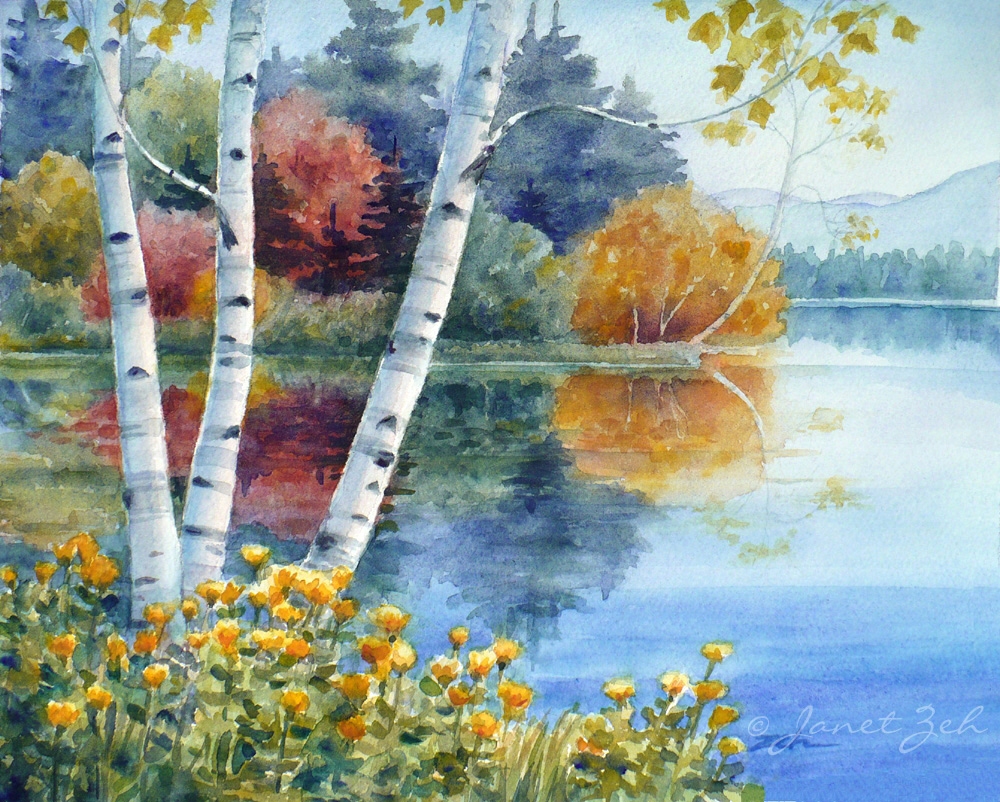 Original Art Watercolor And Oil Paintings Birch Tree Image Picture HD Wallpaper