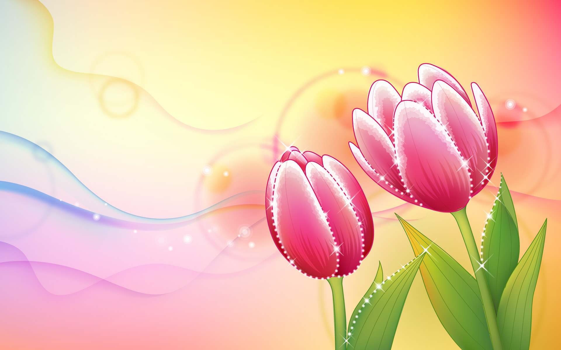 Beautiful Abstract Flowers Design Wallpapers HD Widescreen Desktop