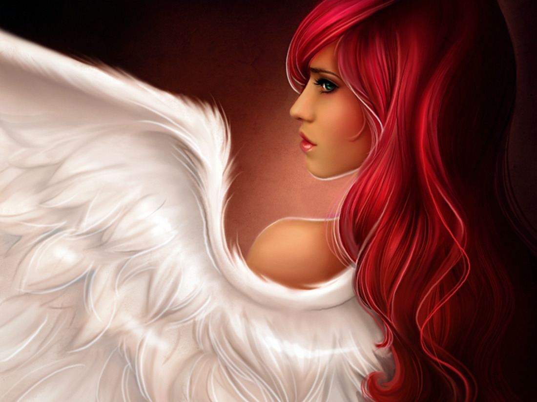 Angel Red Hair HD Wallpaper Background Picture Image For PC Desktop