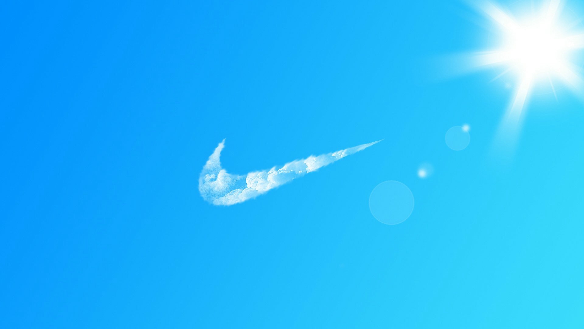Beautiful Nike Blue Sun Logo HD Wallpaper Picture Image Desktop