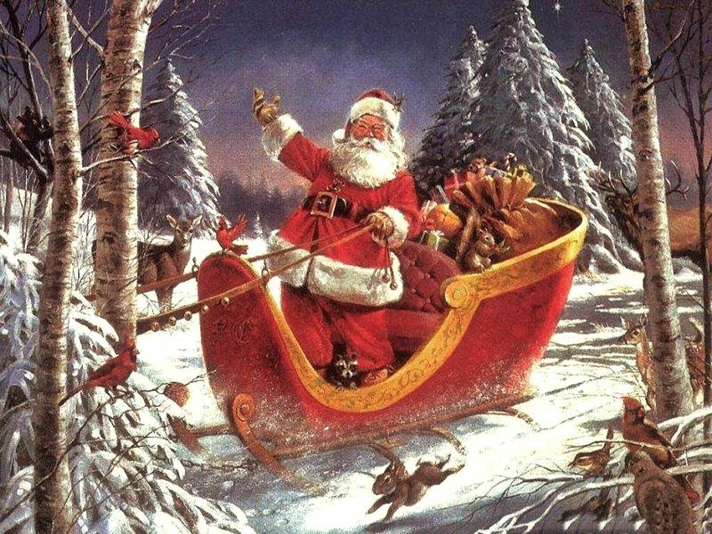 Awesome Santa Claus Comming To Town HD Wallpaper Image Picture