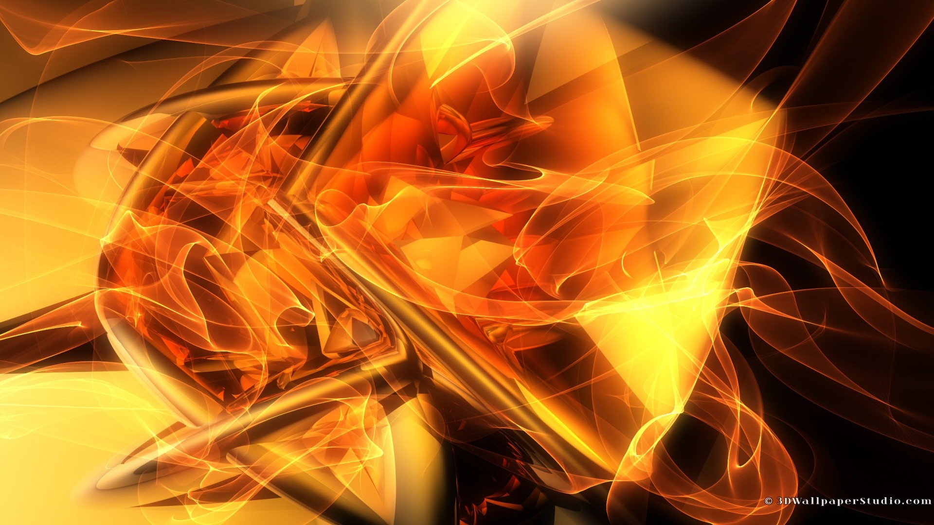 Beautiful 3D Abstract Gold HD Wallpaper Image Picture Free