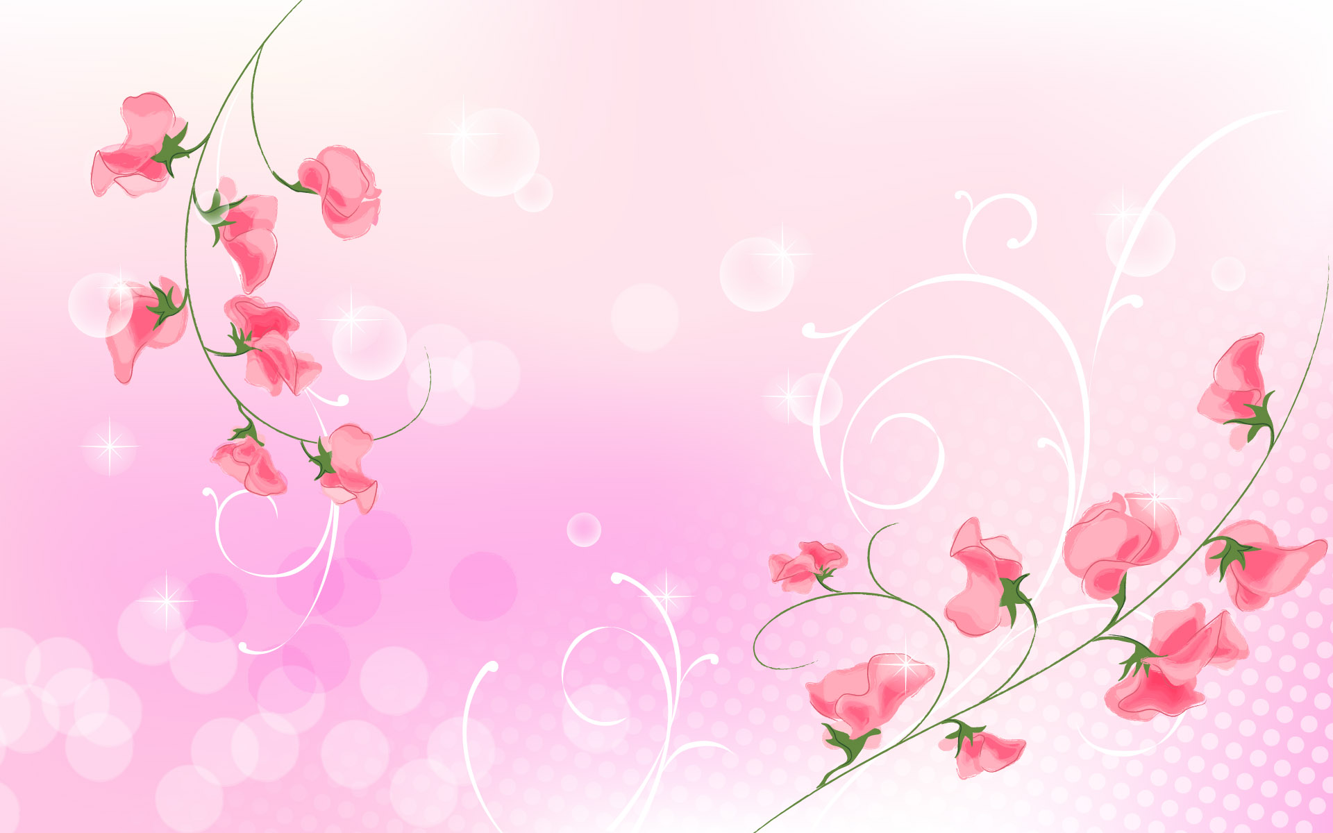 Pink Abstract Flowers HD Wallpaper Image Picture And Background
