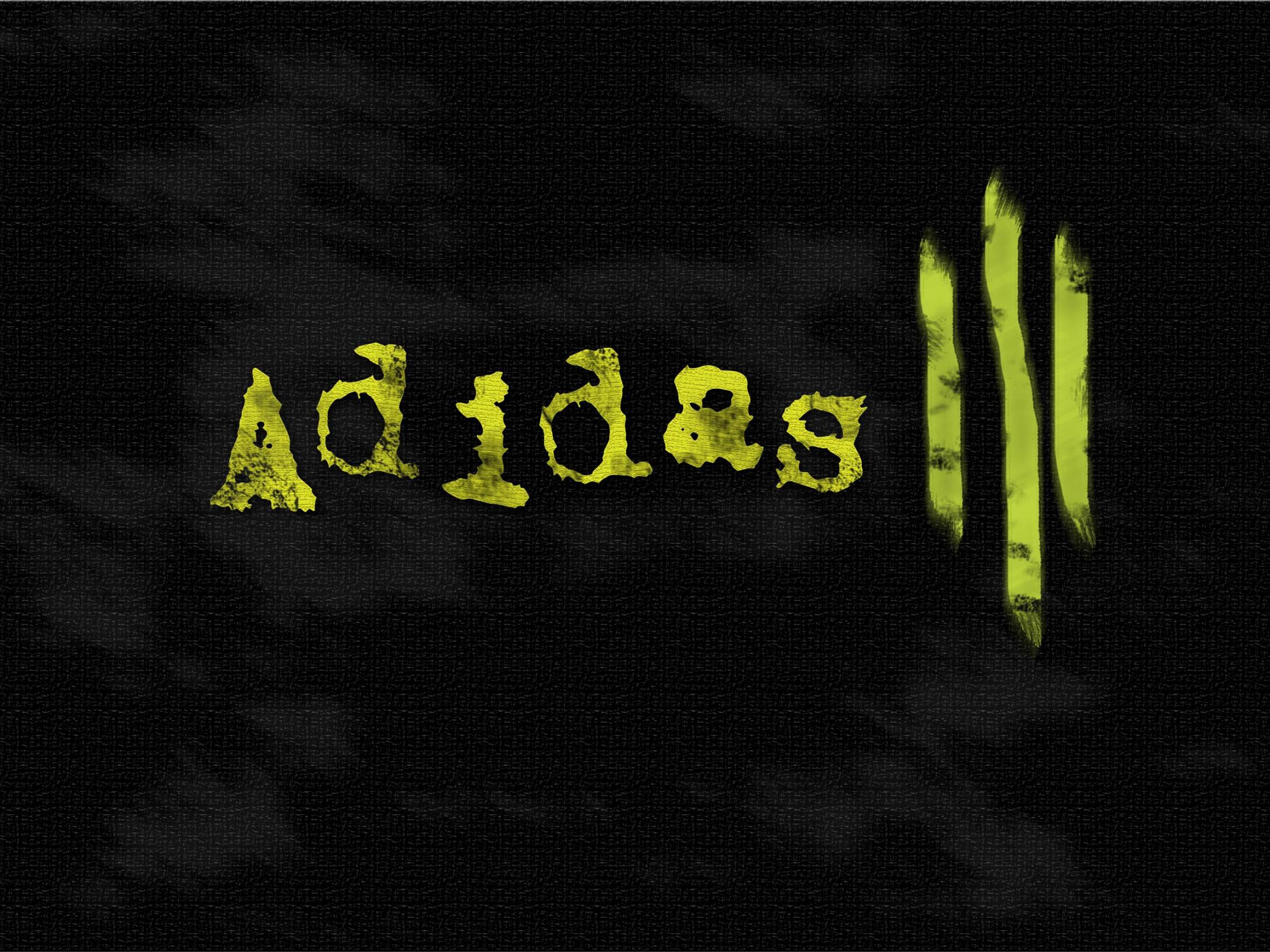 Adidas Font And Logo Black Background High Definition Wallpaper