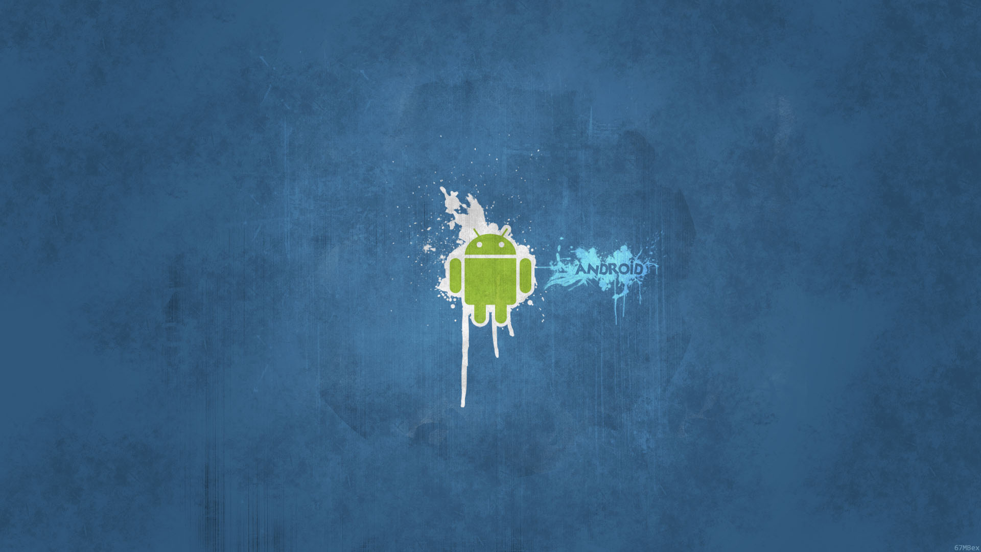 Android Logo Blue Background HD Wallpaper Image Free Download