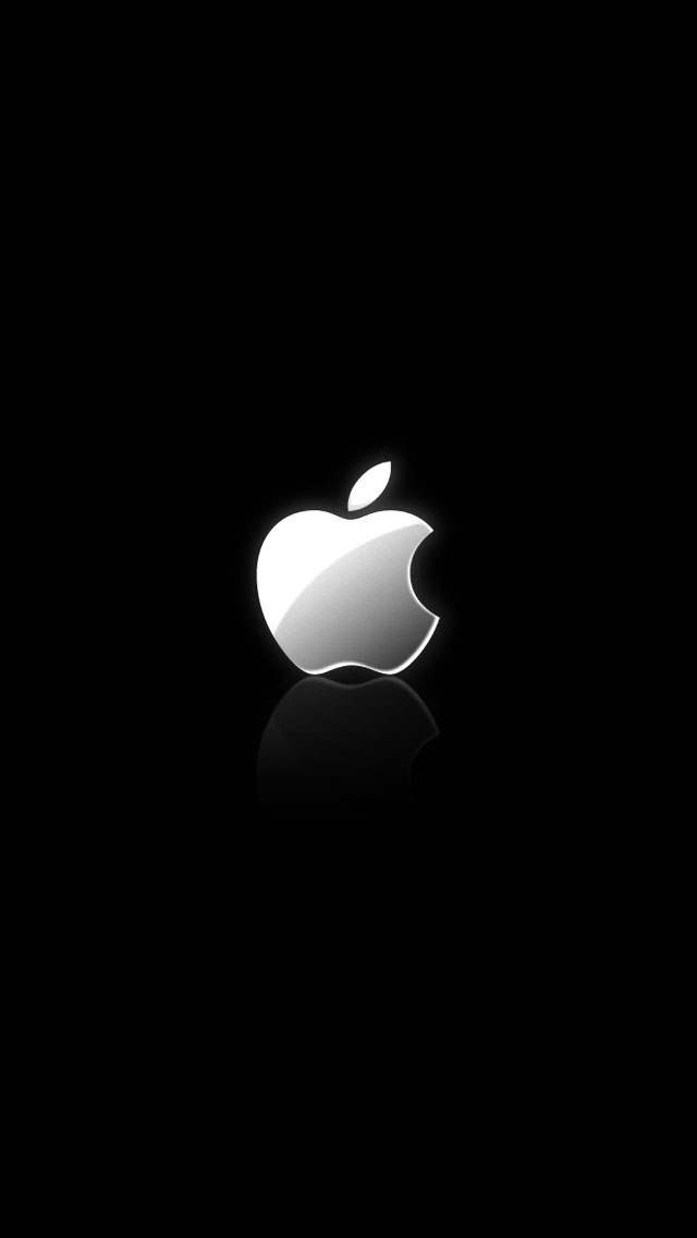 Free Download iPhone 5 White Logo Black Background HD Wallpaper