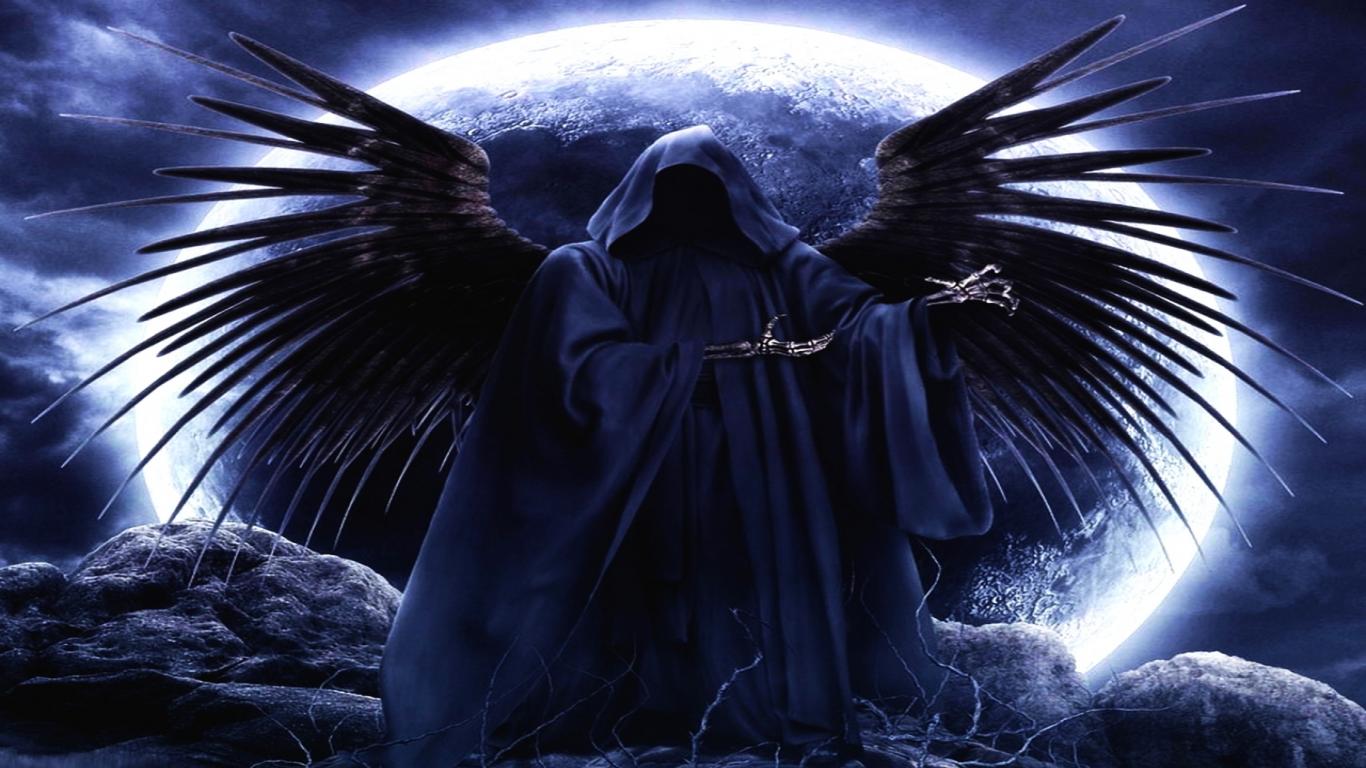 Dark Angel And Blue Moon HD Wallpaper Picture For Your PC Laptop