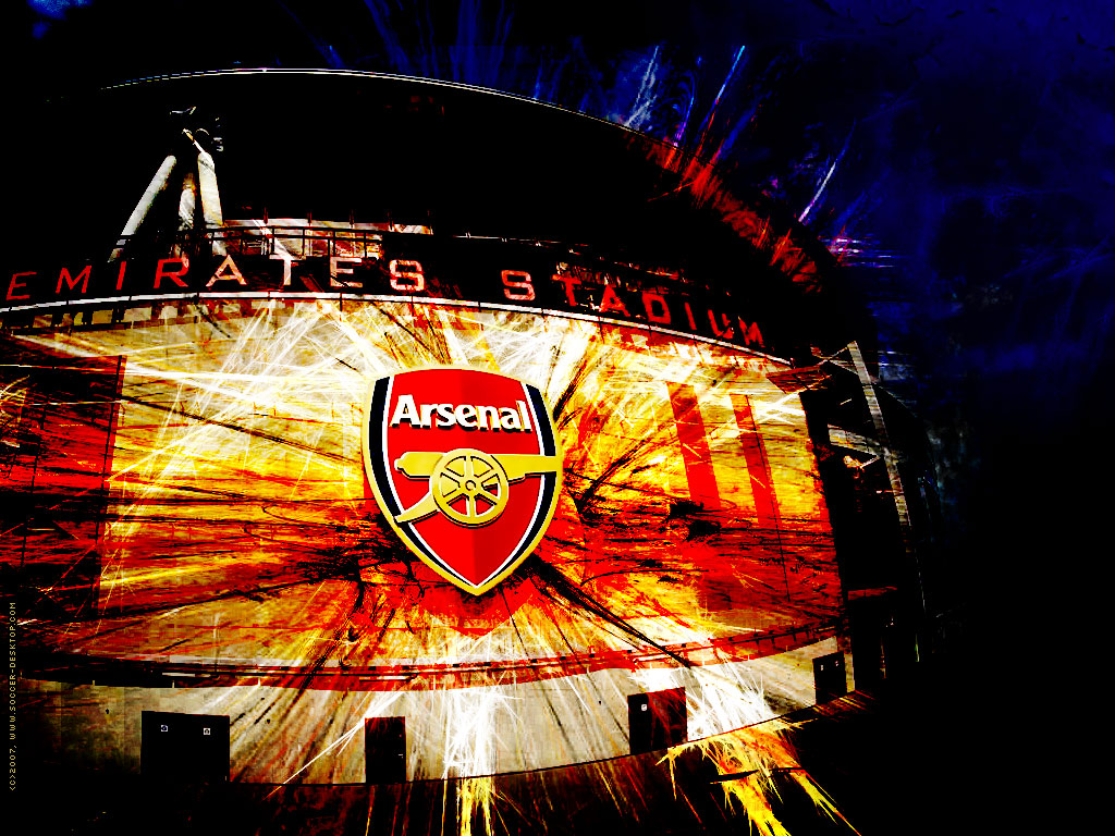 Awesome Arsenal Logo At Emirates Stadium HD Wallpaper Image