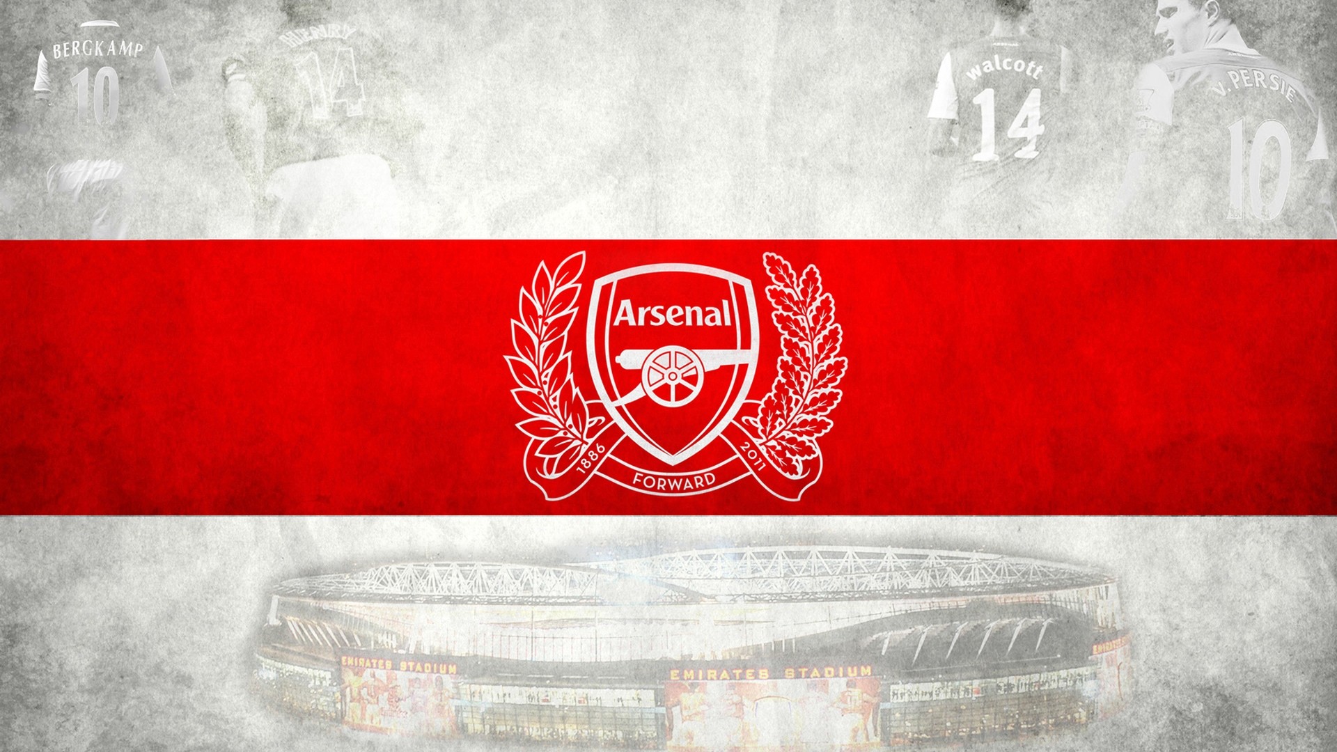 Arsenal 125 Years Annieversary Logo Background High Definition Wallpaper