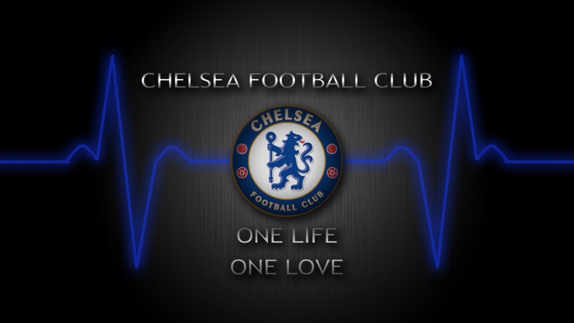Chelsea FC Logo One Life One Love Exclusive HD Wallpaper Image