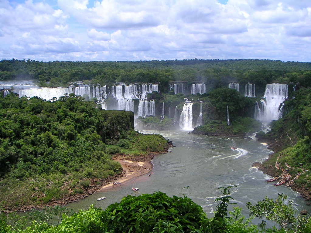 Iguazu Falls Waterfalls Between Brazil And Argentina Photo Picture