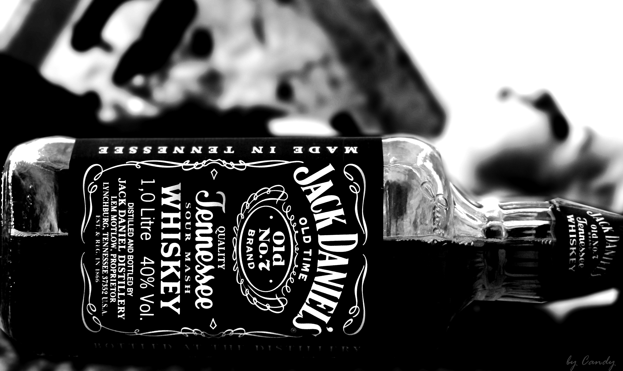 Black And White Jack Daniels High Quality In HD Wallpaper