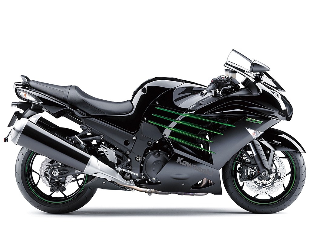 Black Kawasaki ZX14R Motorcycle Automotive HD Wallpaper Picture