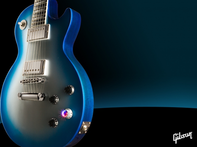 Beautiful Blue Gibson Les Plaul HD Wallpaper Widescreen Desktop