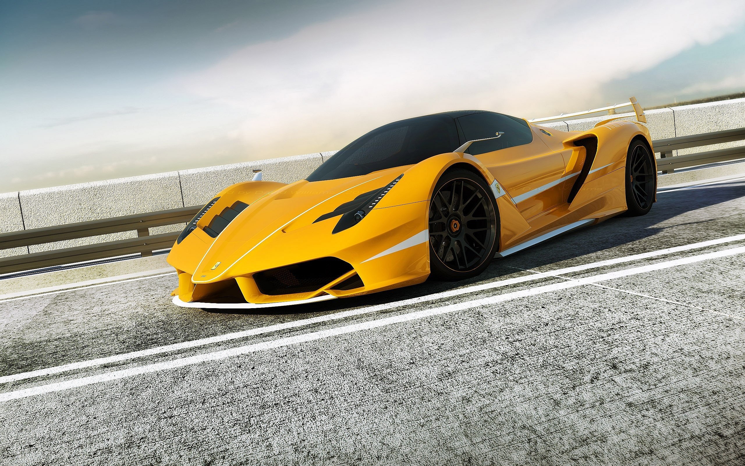Awesome Yellow Ferrari F70 HD Wallpaper Picture Free Download