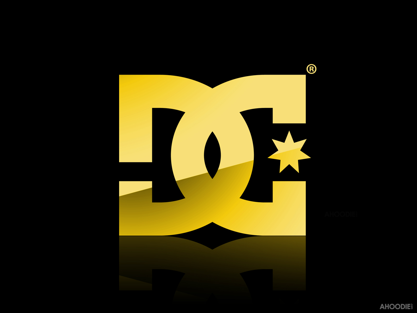 Gold DC Shoes Logo And Black Background HD Wallpaper Widescreen