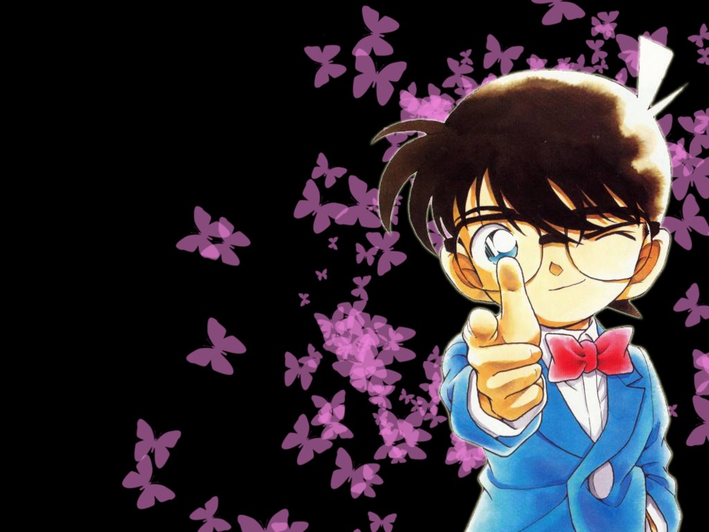 Detective Conan Purple Butterfly HD Wallpaper Background
