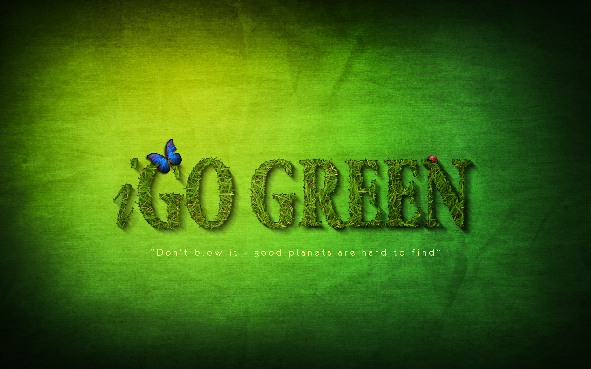 I Go Green Global Warnig HD Wallpaper Widescreen Dekstop Picture