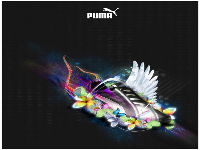 Amazing Puma Shoes With Butterfly Image HD Wallpapers Picture