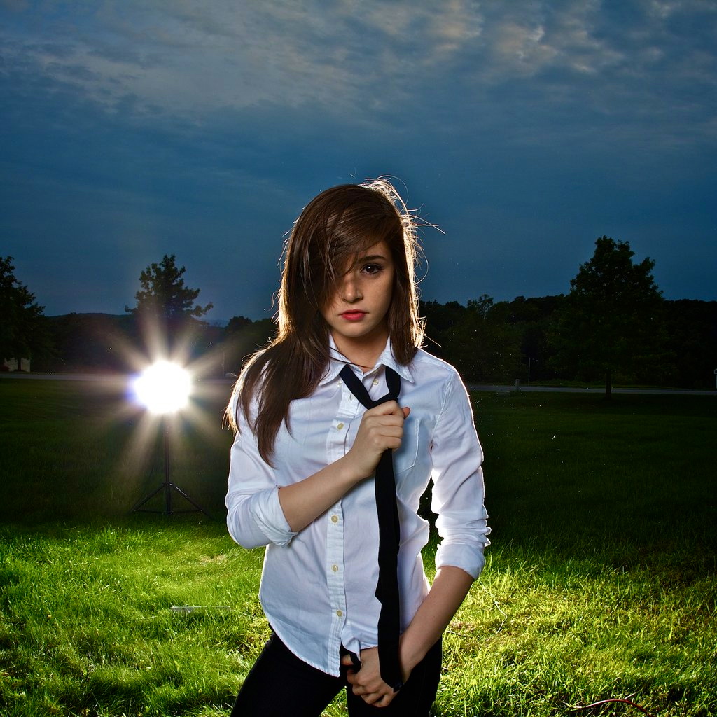 Chrissy Costanza White Shirt And Black Tie Photoshoot Picture