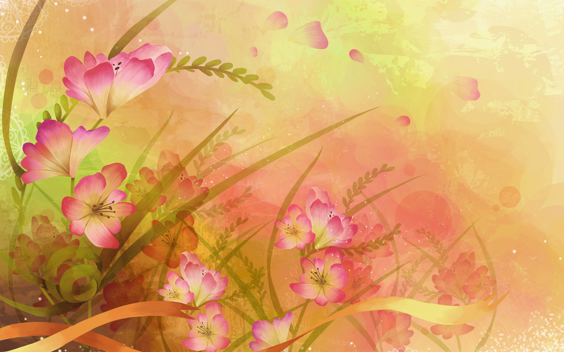 Flower Artwork HD Wallpaper