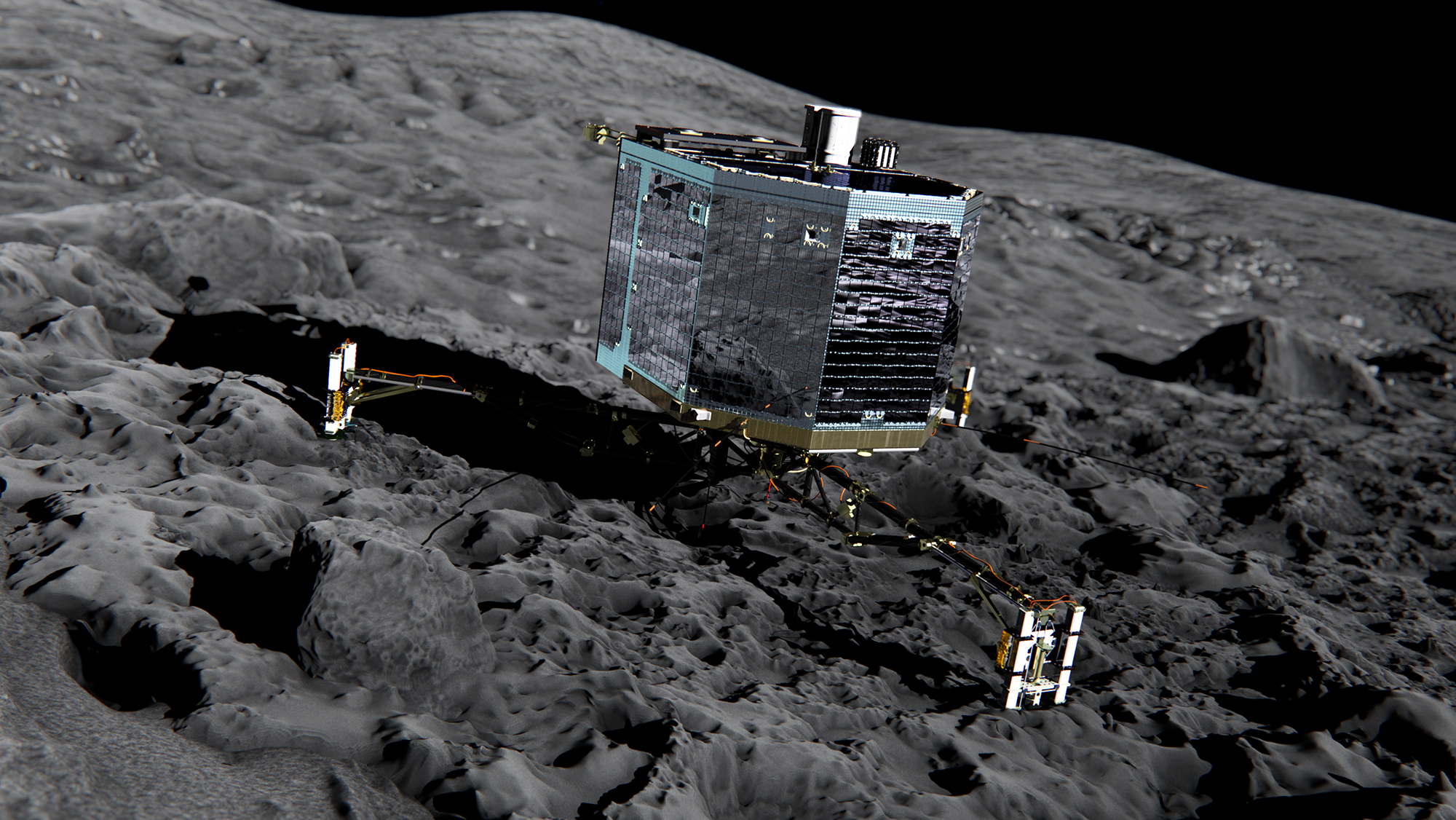 Philae on the Comet HD Wallpaper