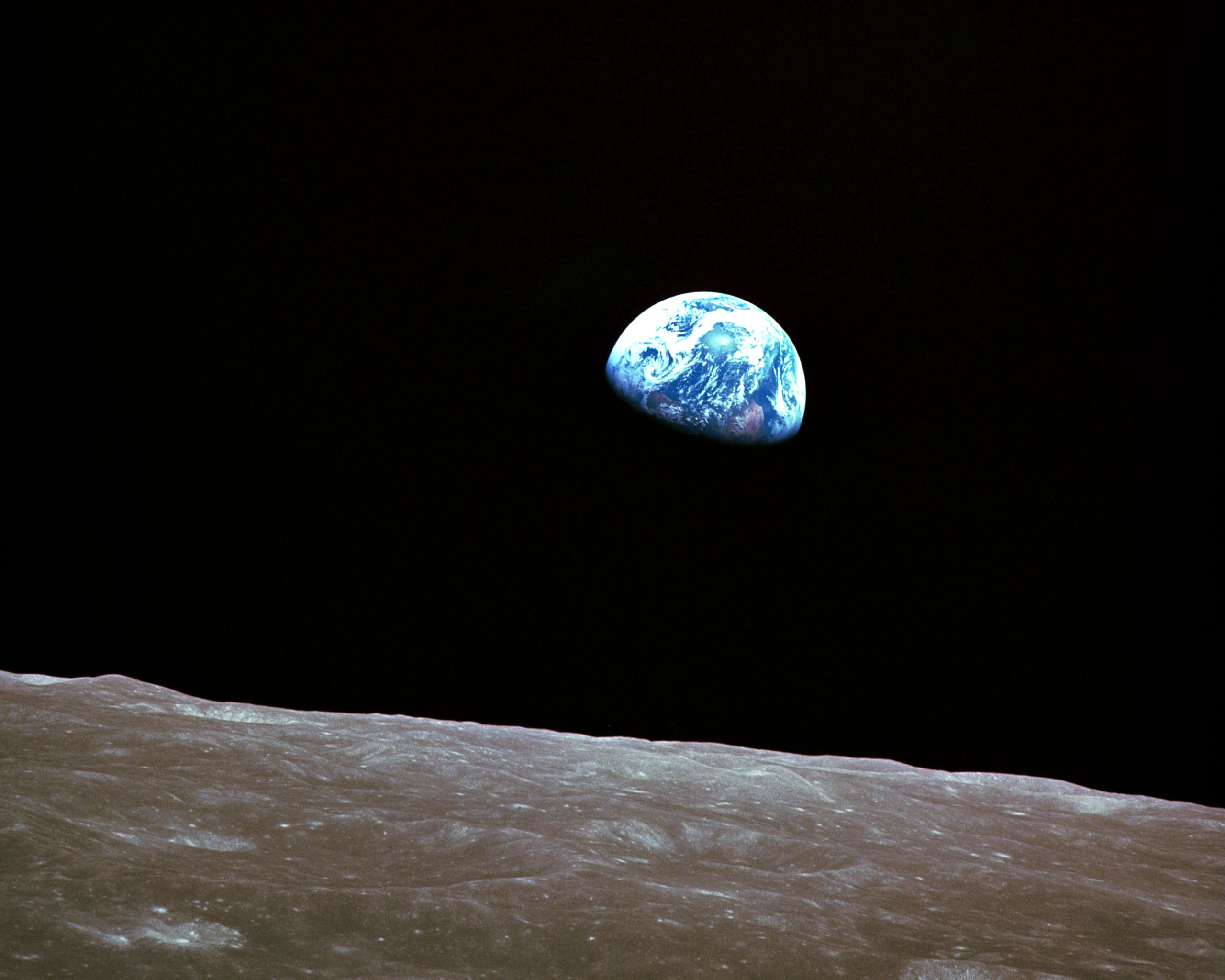 Earth Rise Lunar Orbit 1989 HD Wallpaper