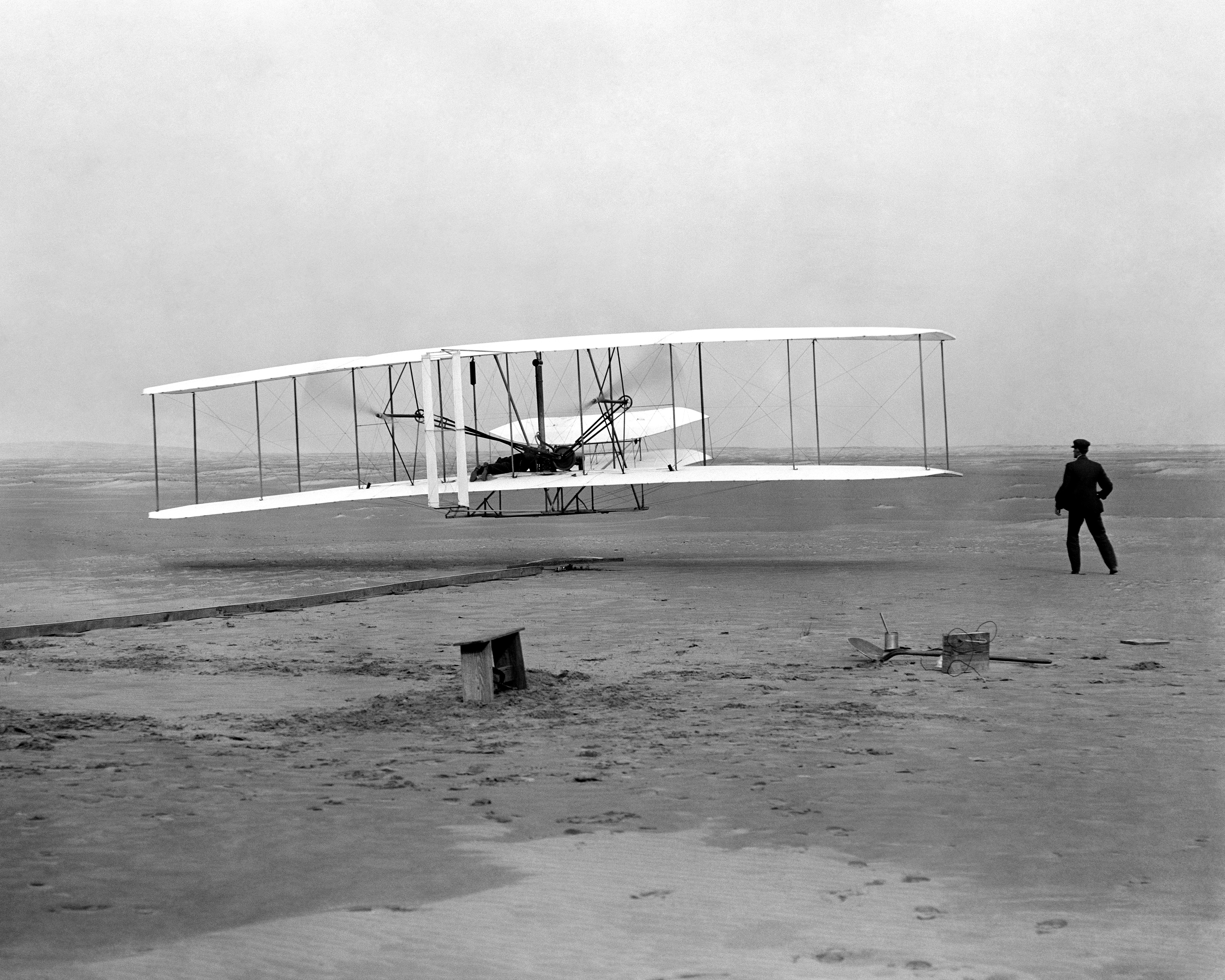Wright Brothers First Flight HD Wallpaper